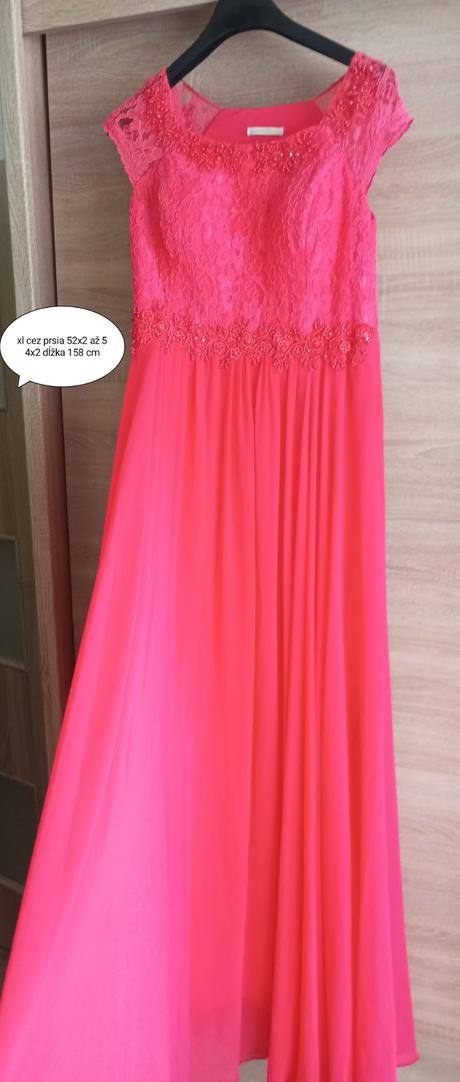 Dlhé spoločenské šaty koralové xl zn. la donatella, xl