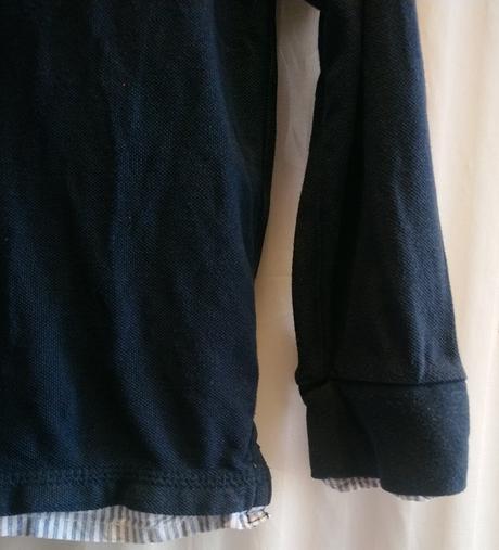 Tmavo modré tričko s golierom, h&m, 122-128 cm, h&m,128