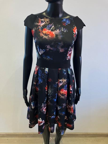 Dámske elegantné šaty kvetované orsay (s), orsay,s