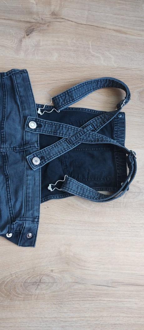 Slim rifle na traky čierne 152 elastické, h&m,152