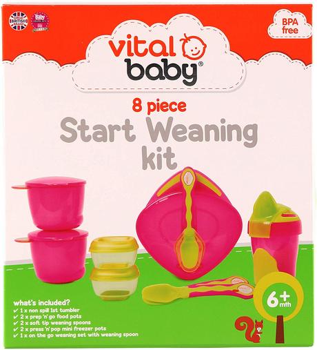 Vital baby 8 dielna súprava ne jedenie ružová,