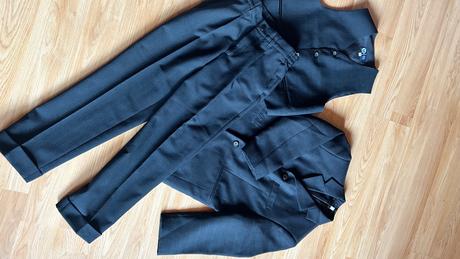 Chlapčenský oblek v.134 - tmavošedý, 134