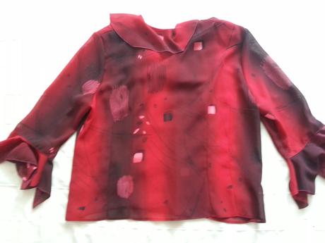 Cervena bluzka - jemne priesvitna, xl