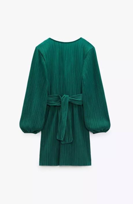 Nádherné plisované smaragdové šaty zara, zara,s