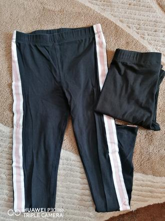 Legíny čierne 10_11r malo nosené, h&m,146