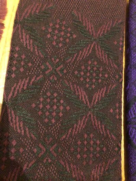 Fialové/bordové - staré retro šatky/chustky,