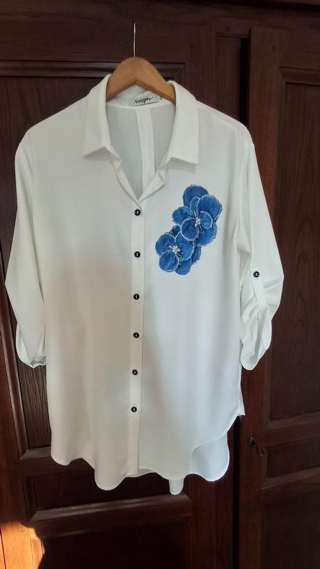 Biela dlhá košela - 42, xl