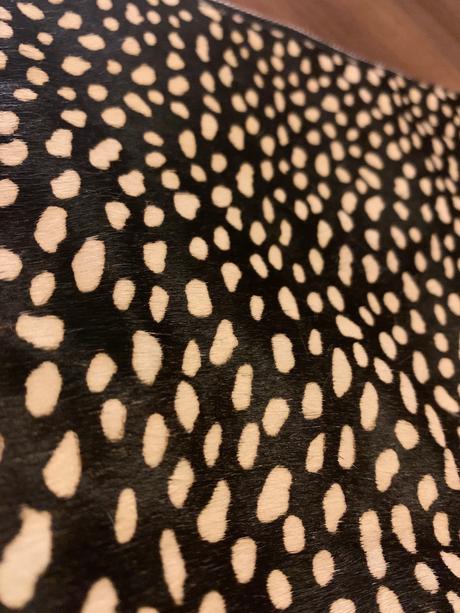 Clutch brusena koza zvieraci vzor, mango