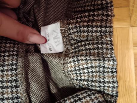 Široké teplé nohavice, zara,158