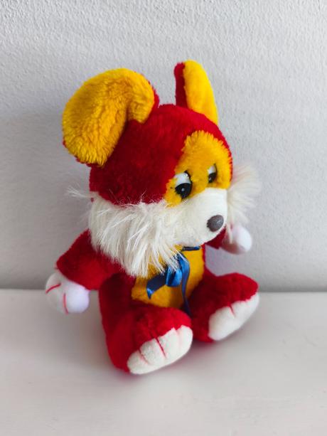 Plyšák červený 22 cm, 