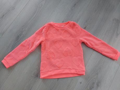 Svetrik fleece so srdieckami, h&m,122
