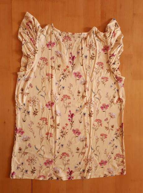 Žltá kvetovaná blúzka s volánikmi, orsay,m