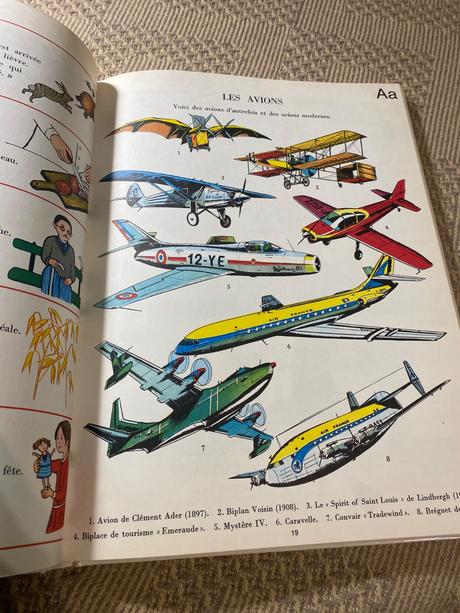 Krásny starý retro slovník učebnica francúzštiny, 