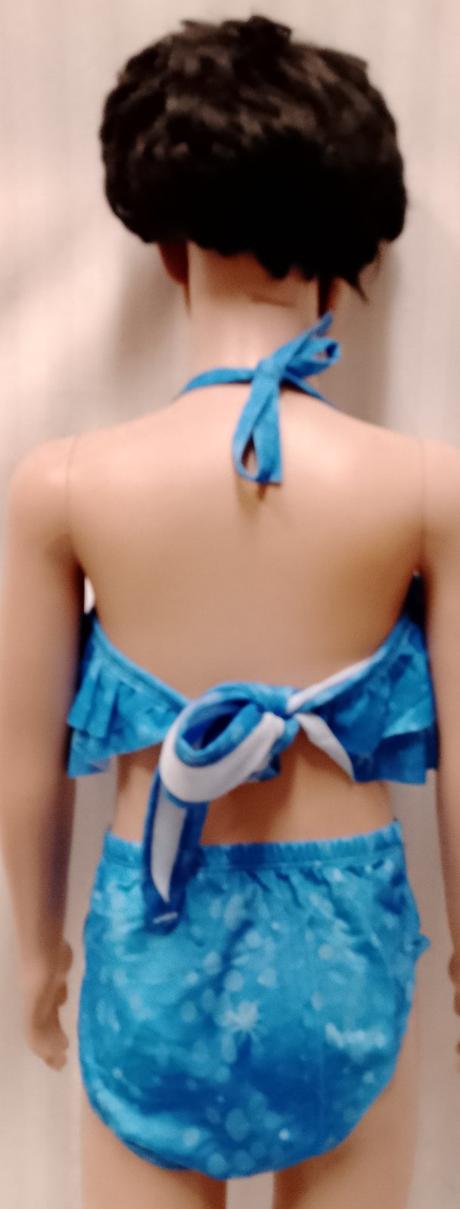 3 set plavecký morská víla tmavo modrá 130 cm, 134