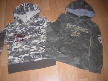2 ks maskáčové mikiny vel. 122, 122
