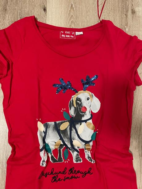 Vianočné pyžamo s jazvečíkom, f&f,s