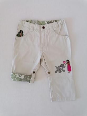 Béžové roll-up nohavice 86/92, h&m,86