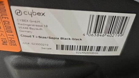 Vajíčko cybex cloud t i-size 45-87 cm black, cybex