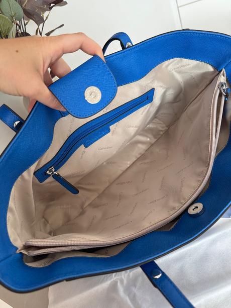 Calvin klein kožená kabelka, calvin klein