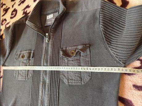 Pánsky sveter xl, zelenošedá farba, xl