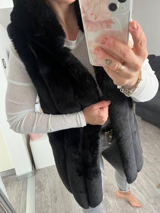 Dámska kožušinová vesta, s