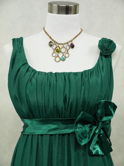 Dlhe zelene spolocenske saty, velkost 36-38, 36 / 38