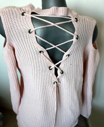 Pulover so snurovanim, xxl