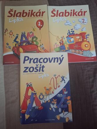 Šlabikár a pracovný zošit lipka 1ročnik všetko nov, 