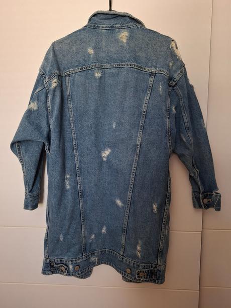 Predĺžená riflová bunda, zara,s