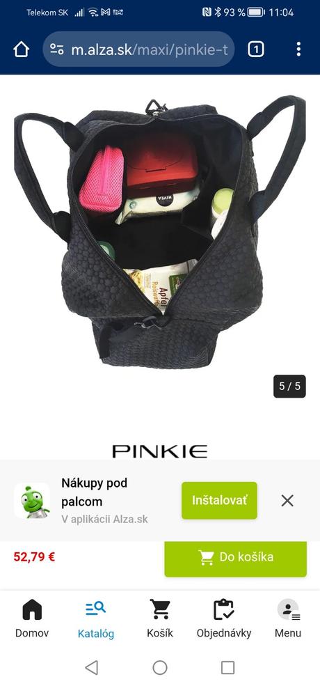 Taška na kočík, pinkie