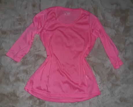 Krásne ružovo-neónové tričko, basics,s