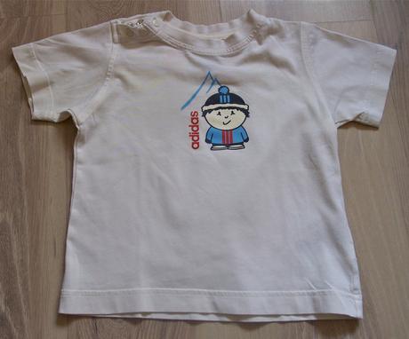 Krémové tričko adidas, adidas,80