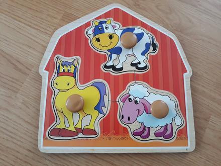 Puzzle hospodárske zvieratá,