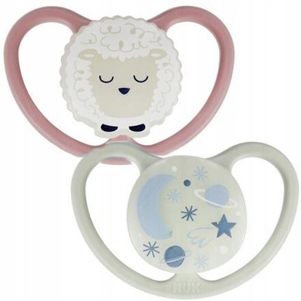 Nuk silikónový cumlík space night 2ks, 18-36m, nuk