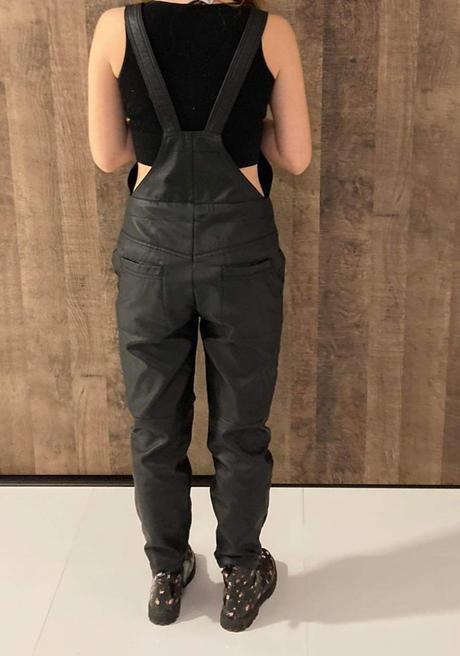 Nohavice koženka na traky 2 kusy, m