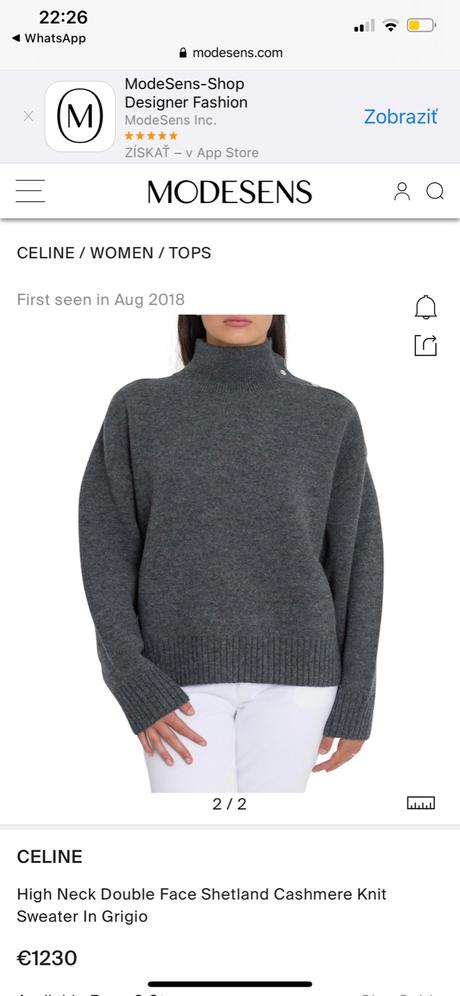 Celine oversized kašmírovy xs, xs