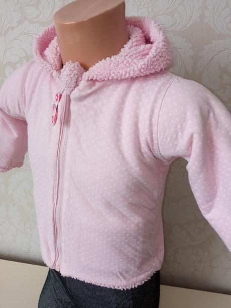 Ružová obojstranná mikina s kapucňou, 86
