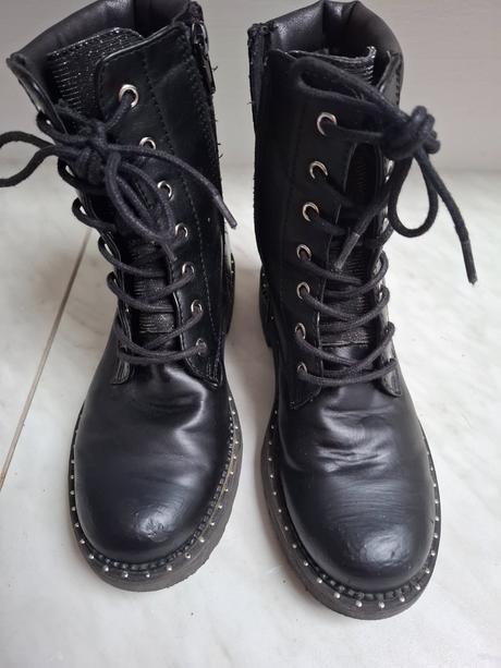 Čižmičky pre dievčatka,  čierne  veľ.34, graceland,34