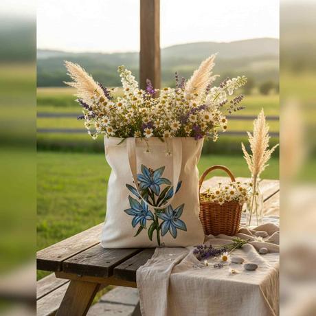 Plátené, ručne maľované tašky, 