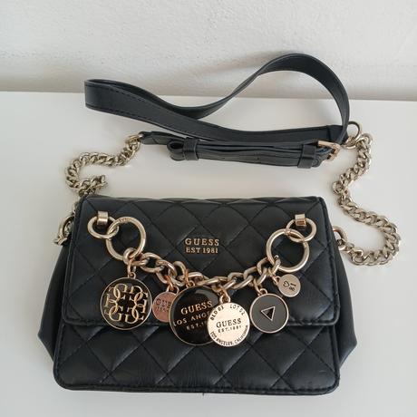 Čierna malá crossbody kabelka guess, guess