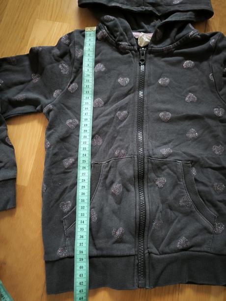 Tmavosivá mikina so srdiečkami h&m, h&m,122