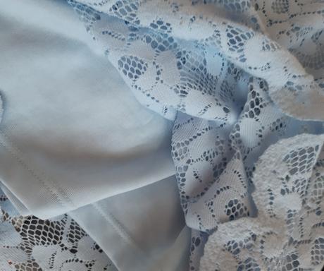 Soulcal&co top bledomodý s čipkou, m