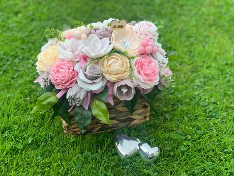 Mydlova kytica gratulačná kôš, 