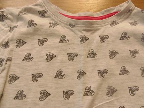 Tričko -srdiečka, h&m,140