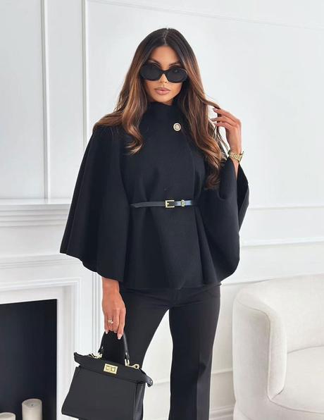 Čierne pončo zariah,