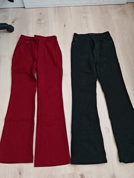 Zvonove rifle cierne si say a bordove nohavice zvo, s