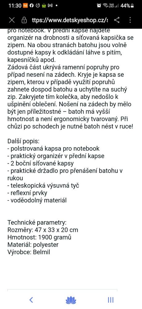 Školský batoh na kolieskach belmil, 