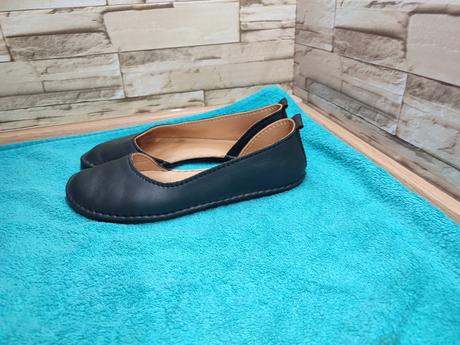 Luks barefoot - dámske čierne kožené baleríny, 36