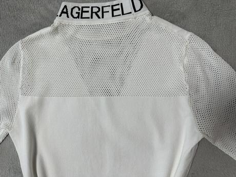 Biele úpletové tričko zn. karl lagerfeld originál, m