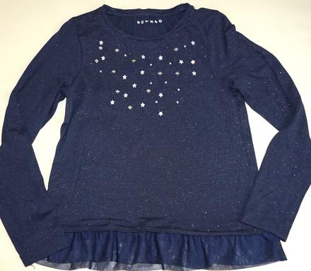 122/128 tunika s hviezdickami,7-8 r., nutmeg,128